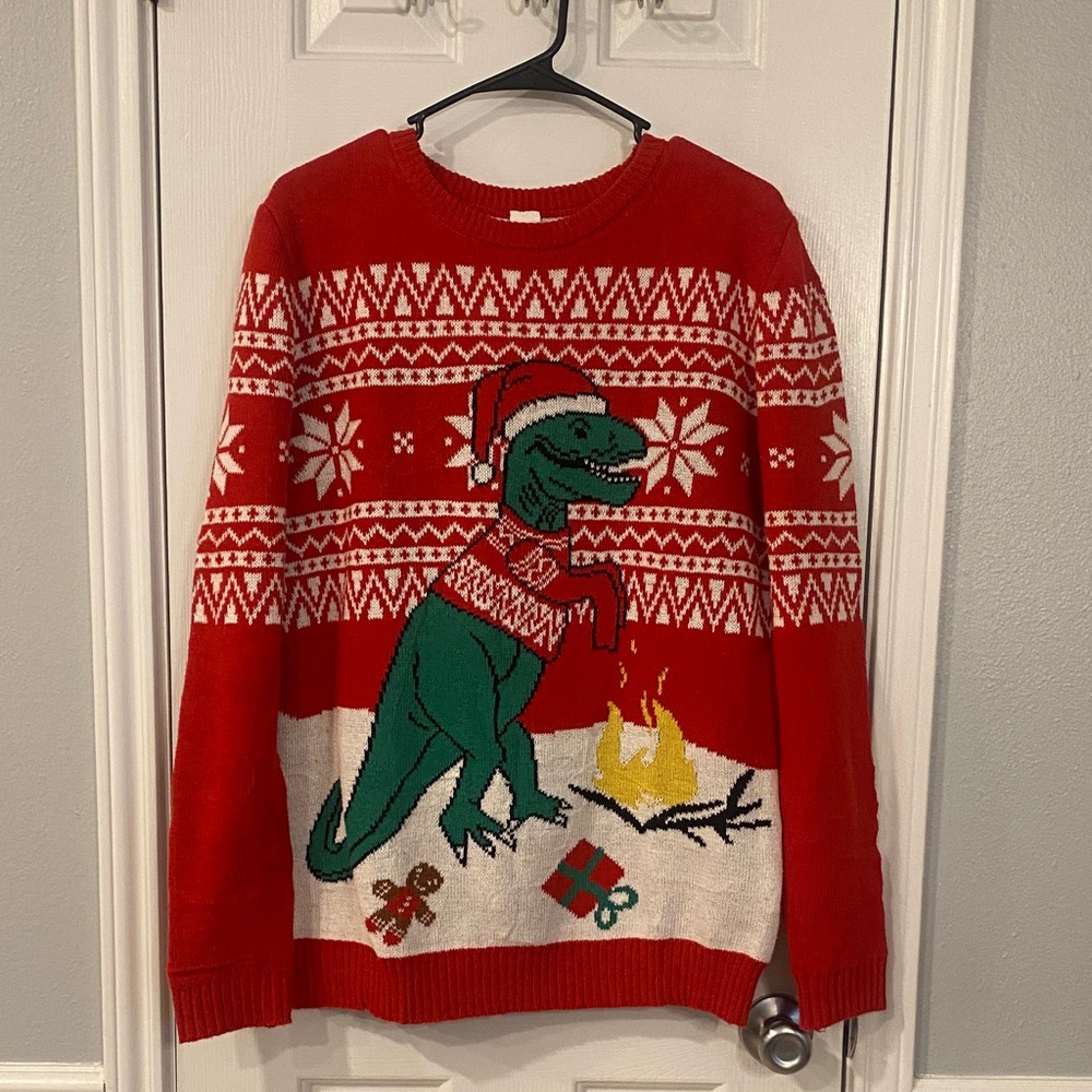 Dinosaur Christmas Sweater